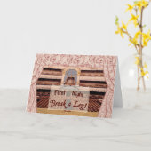 ステージの最初の夜に脚を折る カード (黄色い花)