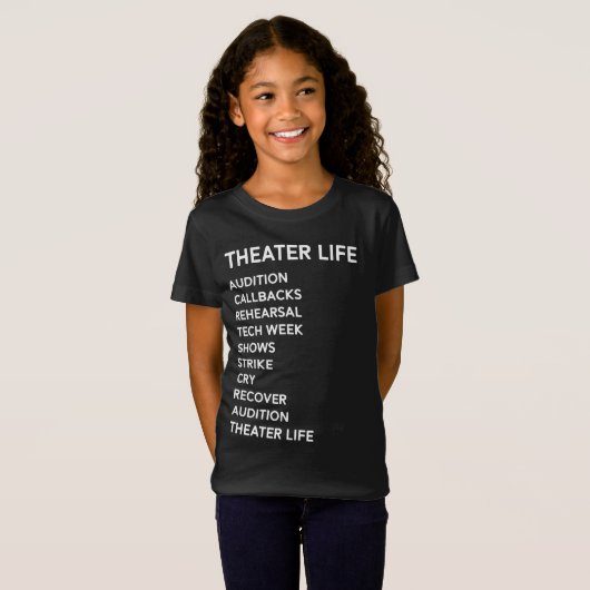 ステージはステージ権利におもしろいなブロードウェイの劇場を去りました Tシャツ (正面フル)