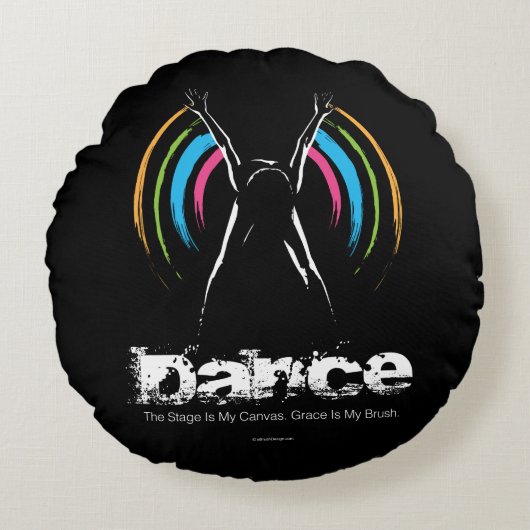 ステージは私のカンバス（ダンス）丸枕 ラウンドクッション (正面)