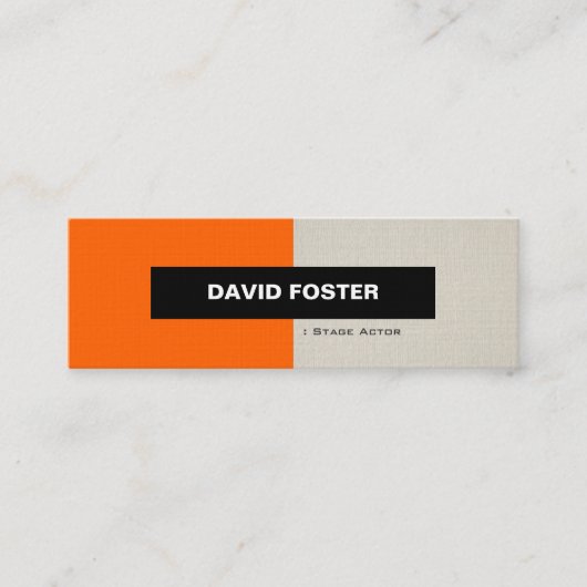 ステージアクターシンプル-エレガントスタイリッシュ スキニー名刺 (正面)