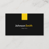 ステージアクターモダン – 黄色 名刺 (正面)
