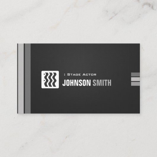 ステージアクター – アーバン白黒 名刺 (正面)