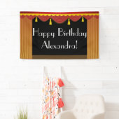 ステージカスタムカーテンシアターバースデーパーティーバナー 横断幕 (インサイチュ)