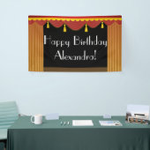 ステージカスタムカーテンシアターバースデーパーティーバナー 横断幕 (トレードショー)