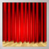 ステージカーテン 学校/ポートレート フォトブース 背景 ポスター (正面)