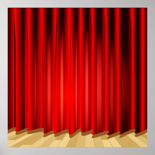 ステージカーテン 学校/ポートレート フォトブース 背景 ポスター (正面)