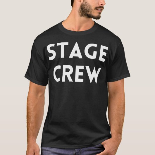 ステージクルー ユニフォーム 白インク 前 大きな印刷 Tシャツ (正面)