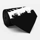 ステージコンサートのシルエットB&Wのバンド ネクタイ (ロール)