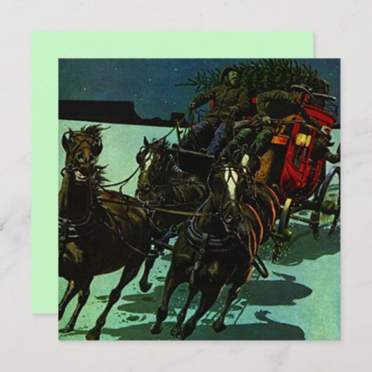 ステージコーチウエスタンクリスマスツリーパーティの招待状 招待状 (正面/裏面)