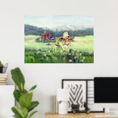 ステージコーチ&フラワーズバイシャロンシャーペ ポスター (ホームオフィス)