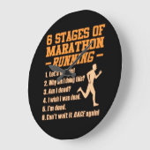 ステージズ・ランニングマラソンの皮肉なランナー・グラフィ ラージ壁時計 (傾斜)