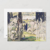 ステージセットデザインDaphnisのAct Iおよび ポストカード (正面/裏面)