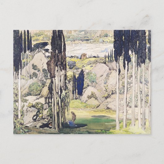 ステージセットデザインDaphnisのAct Iおよび ポストカード (正面)