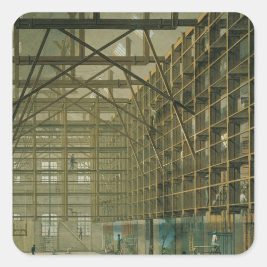 ステージセットワークショップのパリオペラ, c.1800-20 スクエアシール (正面)