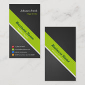 ステージディレクター – プレミアムブラックとグリーン 名刺 (正面/裏面)