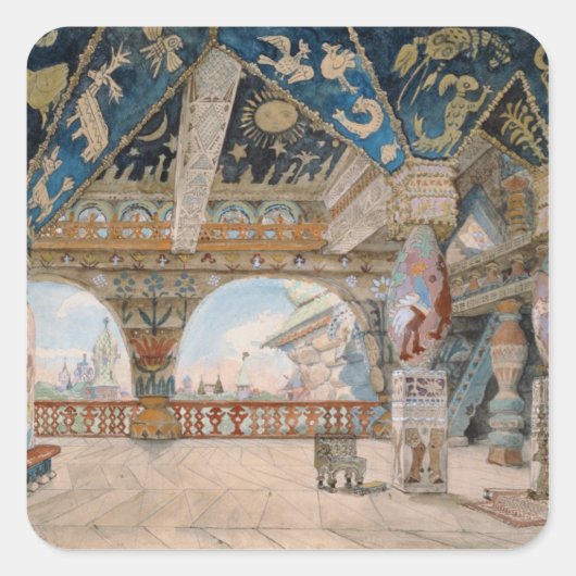 ステージデザインニコライ・リムスキー・コルサコフのオペラ スクエアシール (正面)