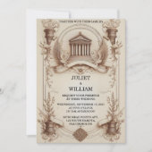 ステージパピルスヴィンテージレトロヴェルムオーバーレイ結婚ズ 招待状 (正面)