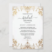 ステージフォーマルシンプルクラシック空白のブライダルシャワー 招待状 (正面)