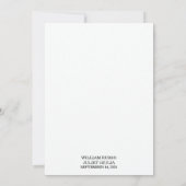 ステージフォーマルシンプル空白のクラシックエレガント結婚 招待状 (裏面)