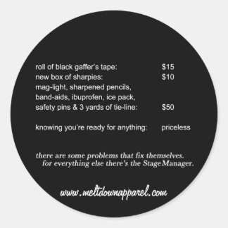 ステージマネージャのシール（ラウンド） ラウンドシール