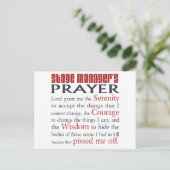 ステージマネージャの祈りの言葉 ポストカード (スタンド正面)