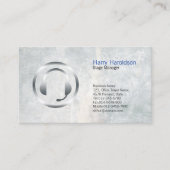 ステージマネージャはっきりしたヘッドフォンアイコン名刺 名刺 (正面)