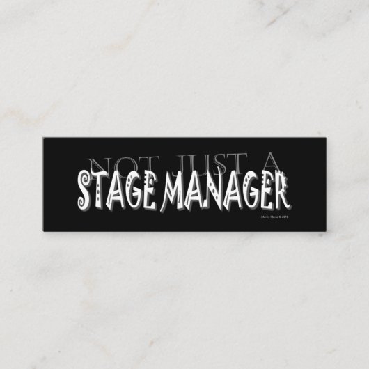 ステージマネージャー – ソーシャルメディアパーソナルカード スキニー名刺 (正面)