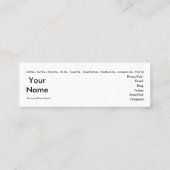 ステージマネージャー – ソーシャルメディアパーソナルカード スキニー名刺 (裏面)