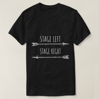 「ステージレフト」「ステージライト」のデザイン Tシャツ