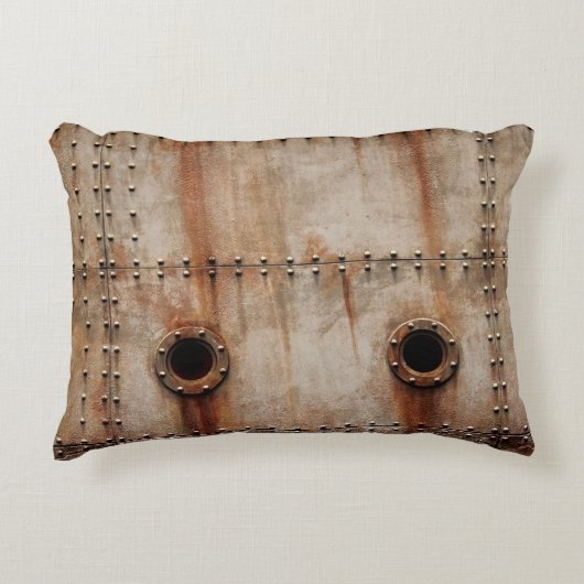 ステージングSHの金属プレート側の錆とテクスチャ アクセントクッション (正面)