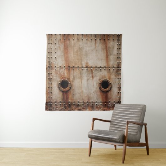 ステージングSHの金属プレート側の錆とテクスチャ タペストリー (インサイチュ)