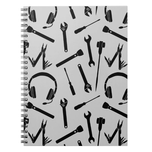 ステージ乗組員はノートに用具を使います ノートブック (正面)