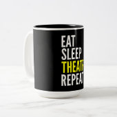 ステージ俳優ギフトT食べ – スリープ女優リピート ツートーンマグカップ (正面左)