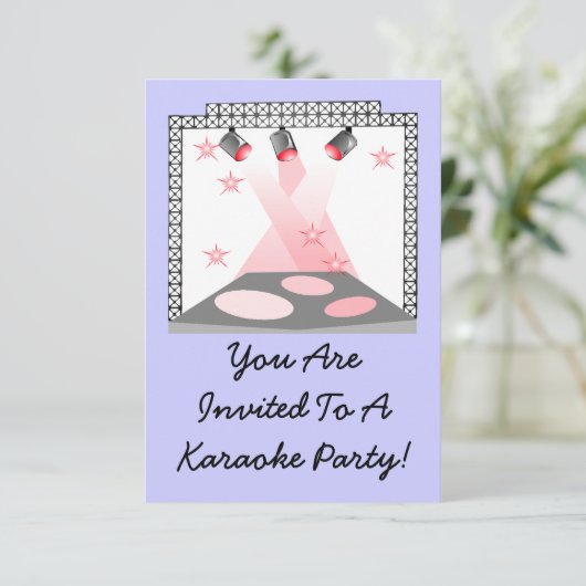 ステージ灯招待状カラオケブロードウェイ場 招待状 (スタンド正面)