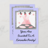 ステージ灯招待状カラオケブロードウェイ場 招待状 (正面/裏面)