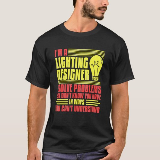 ステージ照明デザイナーシアターライト引用文 Tシャツ (正面)