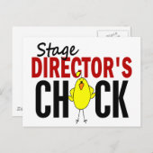 ステージ監督のひよこ ポストカード (正面/裏面)