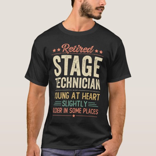 ステージ退職した技術者 Tシャツ (正面)