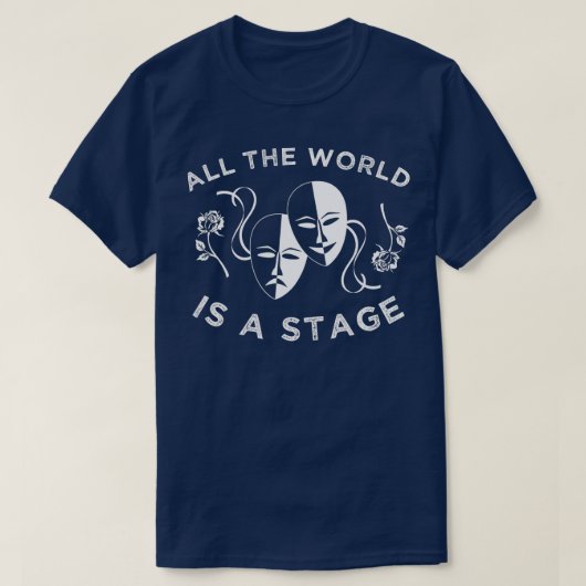 ステージ遊シアターTシャツ、演技ドラママスクテア Tシャツ (デザイン正面)