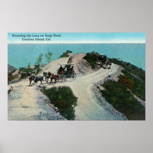 ステージ道路上のループの丸め ポスター (正面)