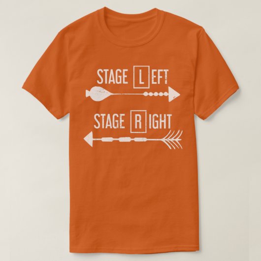 ステージ離れステージ右アクターテザー Tシャツ (デザイン正面)