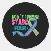 ステージ4転移性乳がんAwを無視しない ラウンドシール (正面)