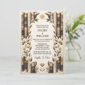 ステージ ライブラリー 古英語 ブッククラブ カバー ウェディング 招待状 (スタンド正面)