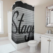 「ステージ」ヴィンテージ記号 シャワーカーテン (インサイチュ)