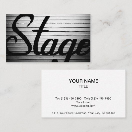 「ステージ」ヴィンテージ記号 名刺 (正面/裏面)