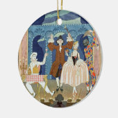 ステージ、「祝日Galantesのためのイラストレーションをパントマイムで演じて下さい セラミックオーナメント (左)