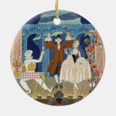 ステージ、「祝日Galantesのためのイラストレーションをパントマイムで演じて下さい セラミックオーナメント (裏面)