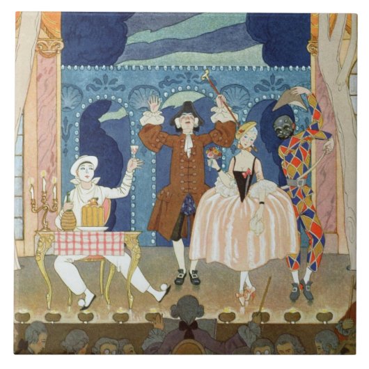 ステージ、「祝日Galantesのためのイラストレーションをパントマイムで演じて下さい タイル (正面)