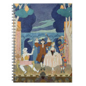 ステージ、「祝日Galantesのためのイラストレーションをパントマイムで演じて下さい ノートブック (正面)