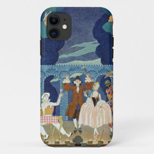 ステージ、「祝日Galantesのためのイラストレーションをパントマイムで演 iPhone 11 ケース